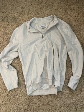 Goodfellow & Co Light Heather Gray Half-Zip Sweatshirt